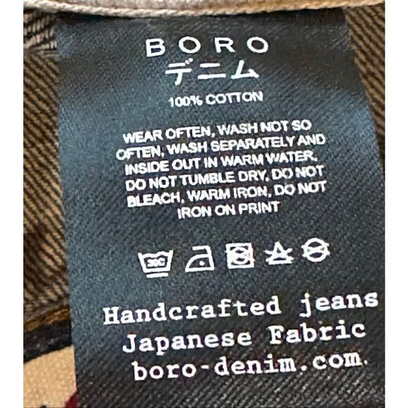Boro Matsumoto Denim Short “Walk with Me” NWT Size 23 - Picture 7 of 9